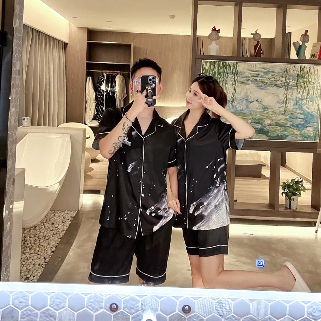 🅿️340 2024 CHROME HEARTS home wear, high-definition Korean silk fabric, skin-friendly, soft and comfortable, couple model M～XXXL